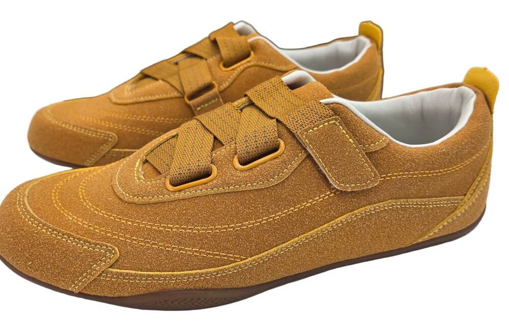 RETRO GRANNYCORE Tigeridea Suede Yellow Womens Sneaker Size 9.5 NEW GORPCORE NEW